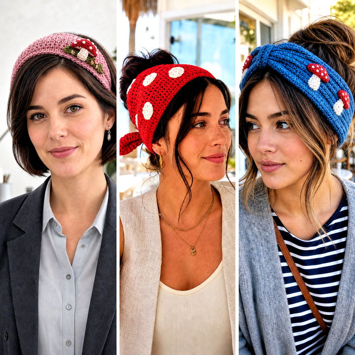 25 Crochet Mushroom Headband Outfit Ideas for Playful Fall Looks