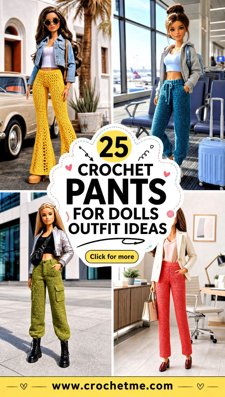 25 Crochet Pants For Dolls outfit ideas - 25 Crochet Pants For Dolls outfit ideas