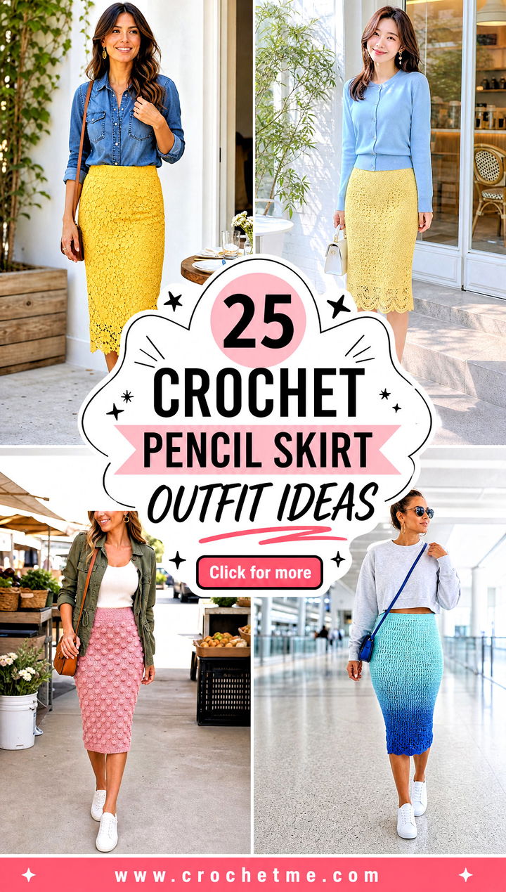 25 Crochet Pencil Skirt outfit ideas - 25 Crochet Pencil Skirt outfit ideas
