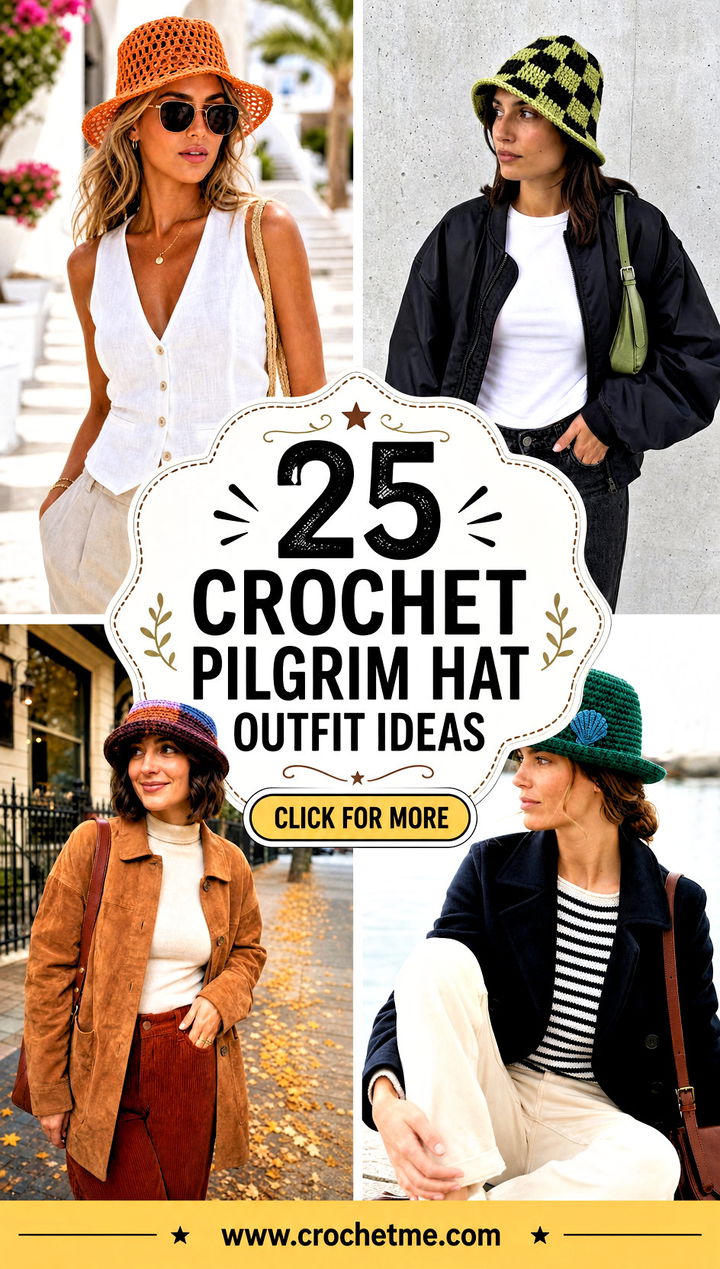25 Crochet Pilgrim Hat outfit ideas - 25 Crochet Pilgrim Hat outfit ideas