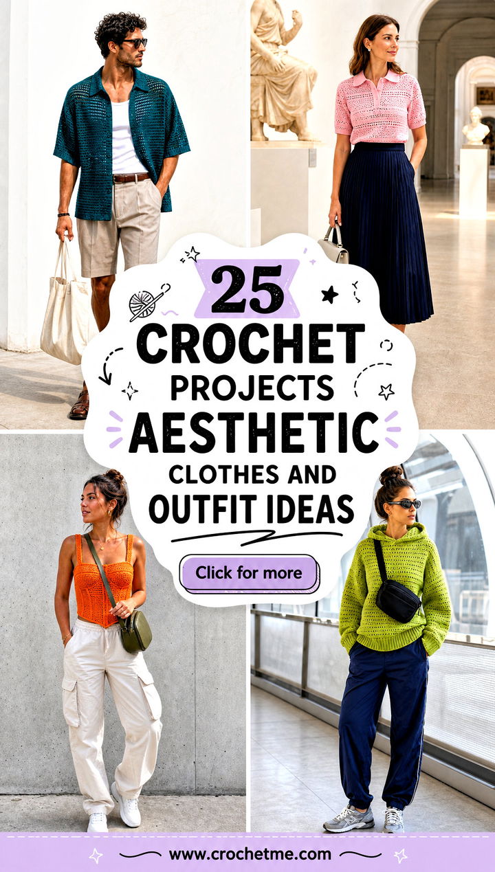 25 Crochet Projects Aesthetic Clothes and outfit ideas - 25 Crochet Projects Aesthetic Clothes and outfit ideas