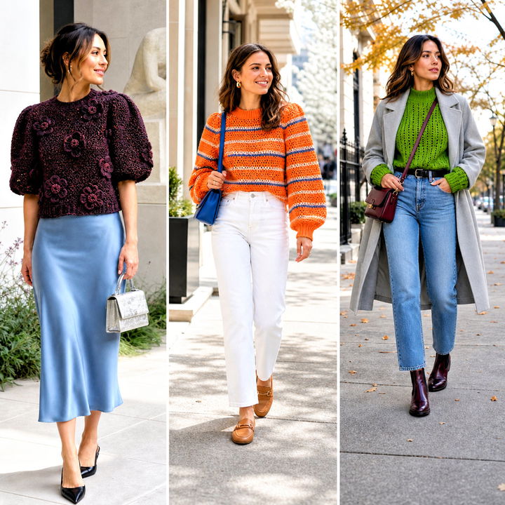 25 Crochet Puff Sleeve Sweater Outfit Ideas for Cozy Days