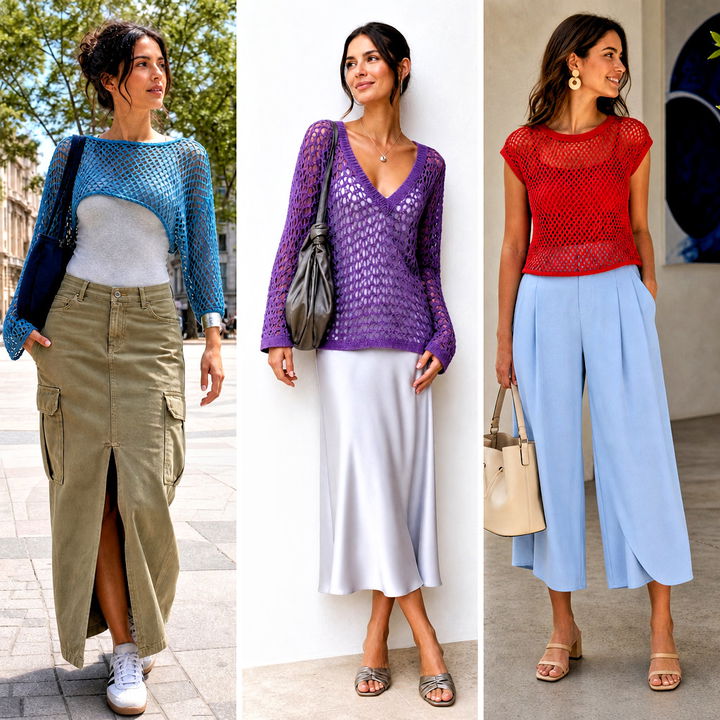 25 Crochet Raglan Mesh Top Outfit Ideas for Breezy Days