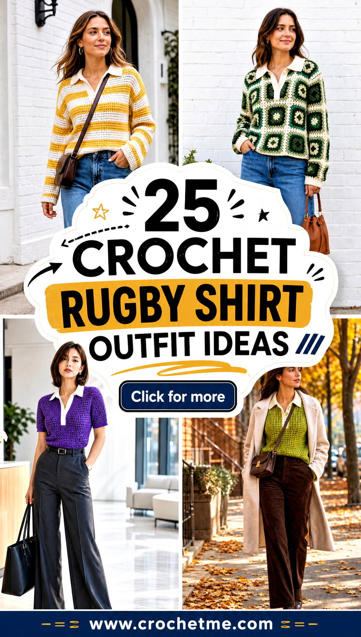 25 Crochet Rugby Shirt outfit ideas - 25 Crochet Rugby Shirt outfit ideas