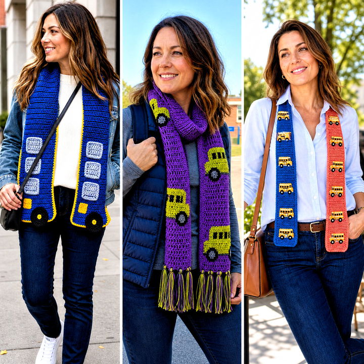 25 Crochet School Bus Scarf Outfit Ideas Kids Will Love