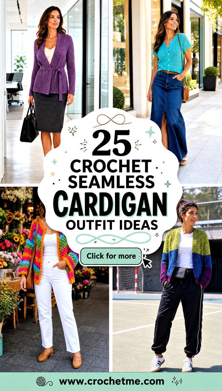 25 Crochet Seamless Cardigan outfit ideas - 25 Crochet Seamless Cardigan outfit ideas