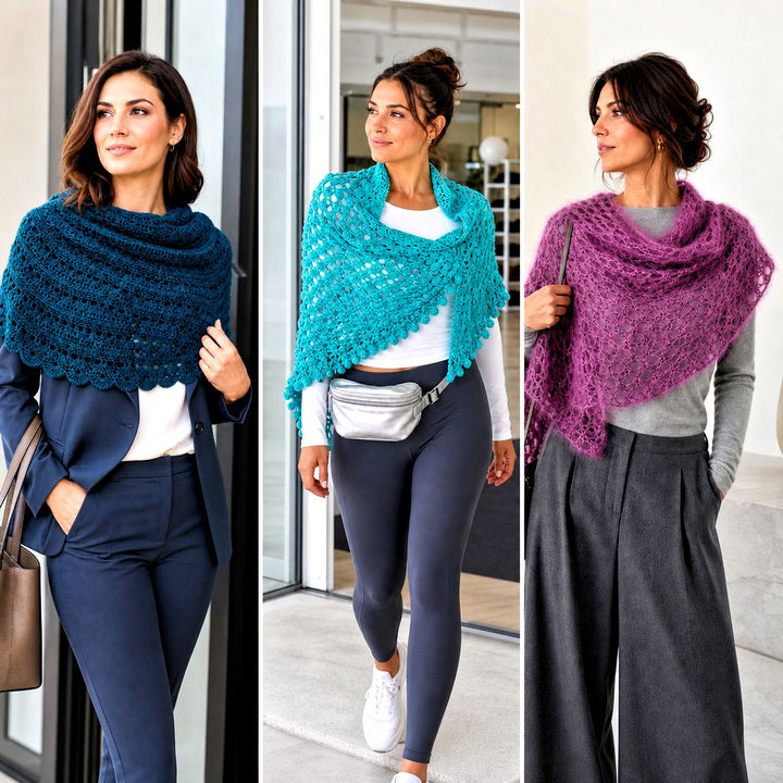 25 Crochet Semi Circle Shawl Outfit Ideas for Chic Layering