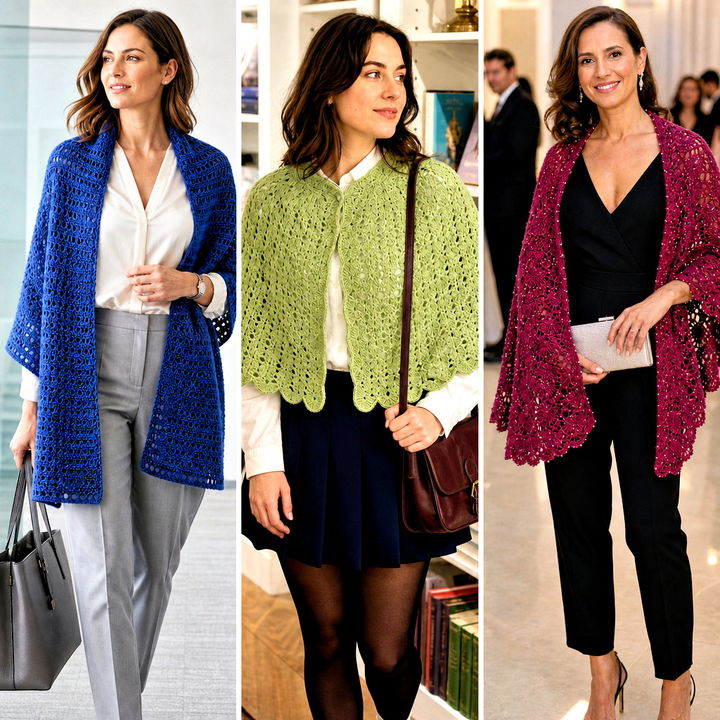 25 Crochet Shawl DK Yarn Outfit Ideas for Cozy Layering