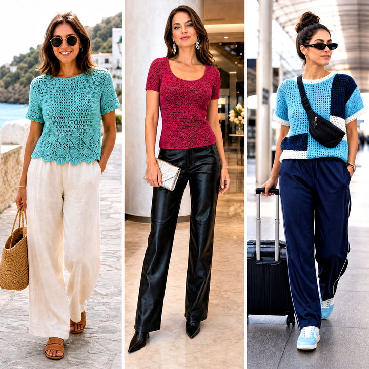 25 Crochet Short Sleeve Sweater Outfit Ideas for Summer