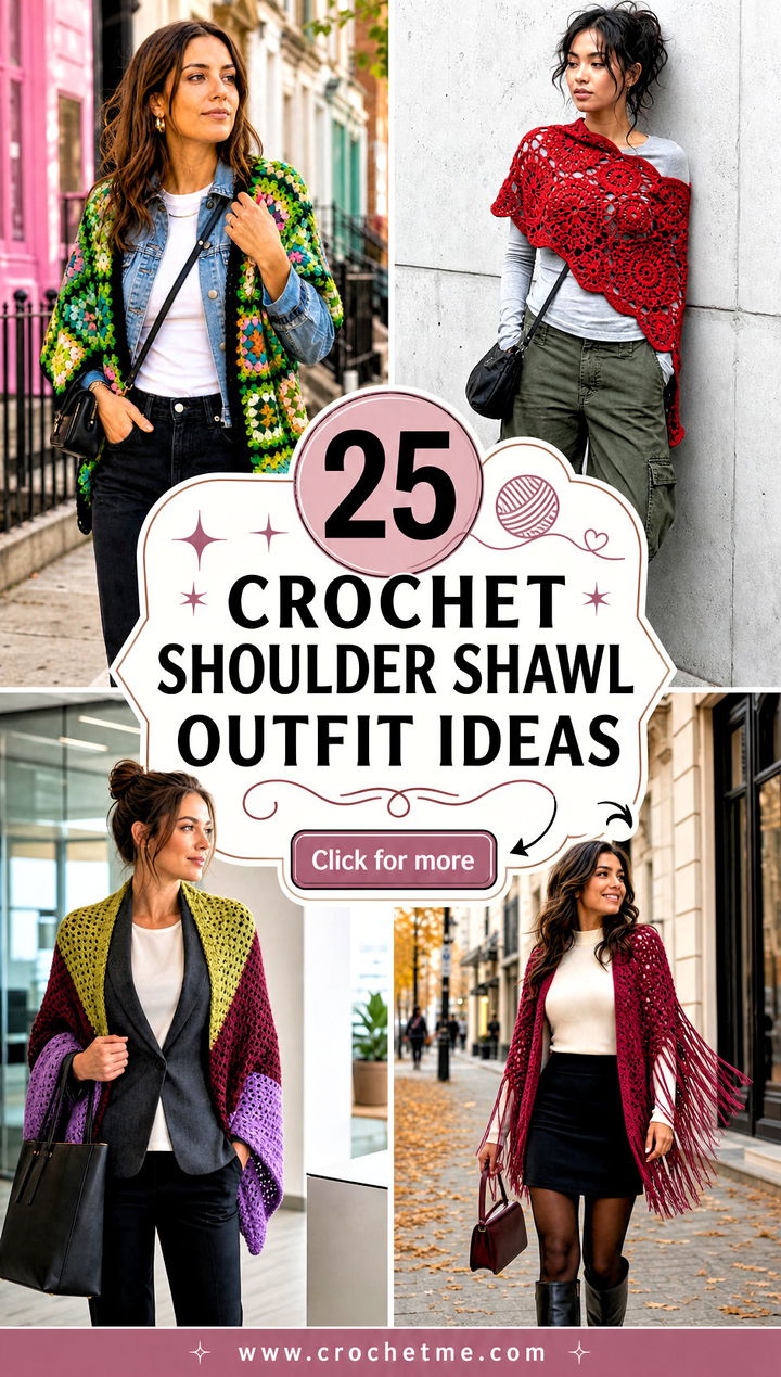 25 Crochet Shoulder Shawl outfit ideas - 25 Crochet Shoulder Shawl outfit ideas