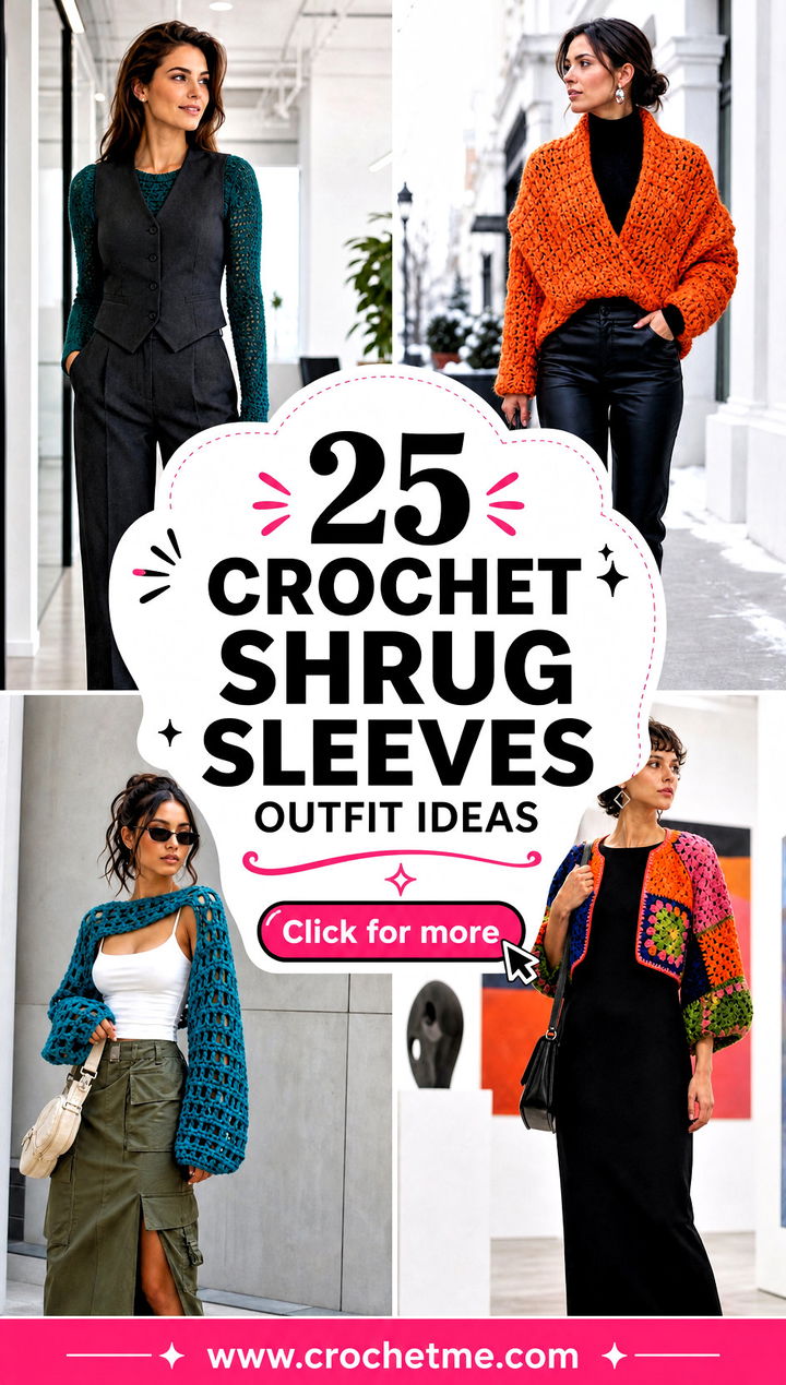 25 Crochet Shrug Sleeves outfit ideas - 25 Crochet Shrug Sleeves outfit ideas