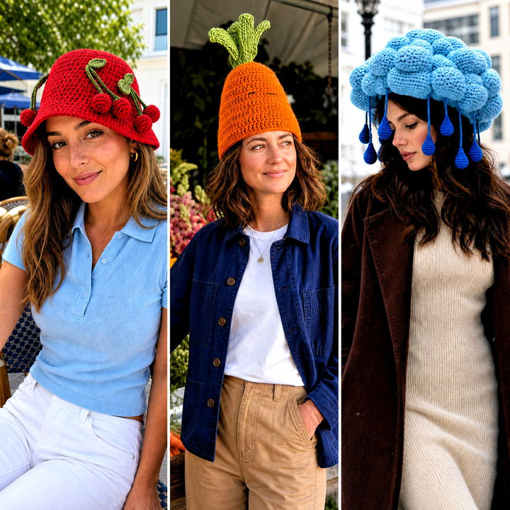 25 Crochet Silly Hats Outfit Ideas for Bold, Playful Looks