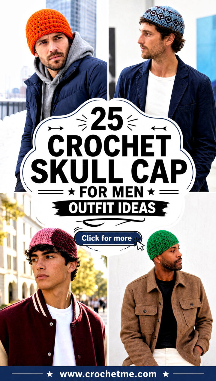 25 Crochet Skull Cap For Men outfit ideas - 25 Crochet Skull Cap For Men outfit ideas