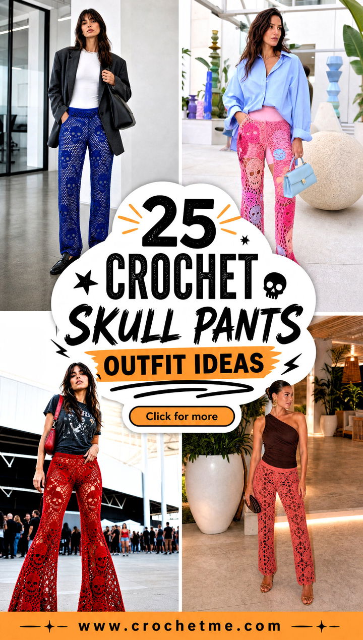 25 Crochet Skull Pants outfit ideas - 25 Crochet Skull Pants outfit ideas