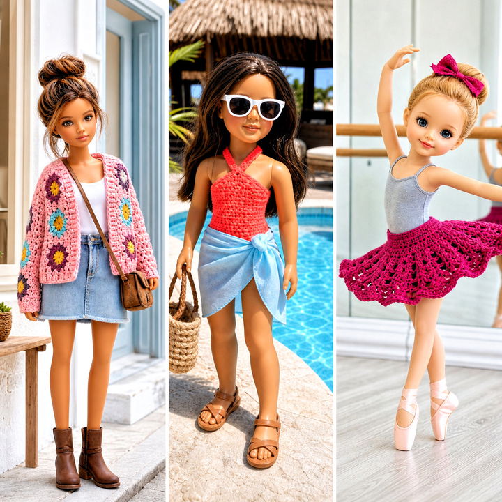 25 Crochet Small Doll Clothes and Outfit Ideas for Makers