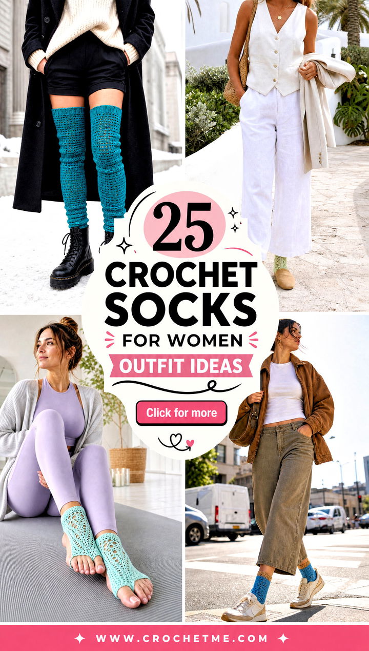 25 Crochet Socks For Women outfit ideas - 25 Crochet Socks For Women outfit ideas