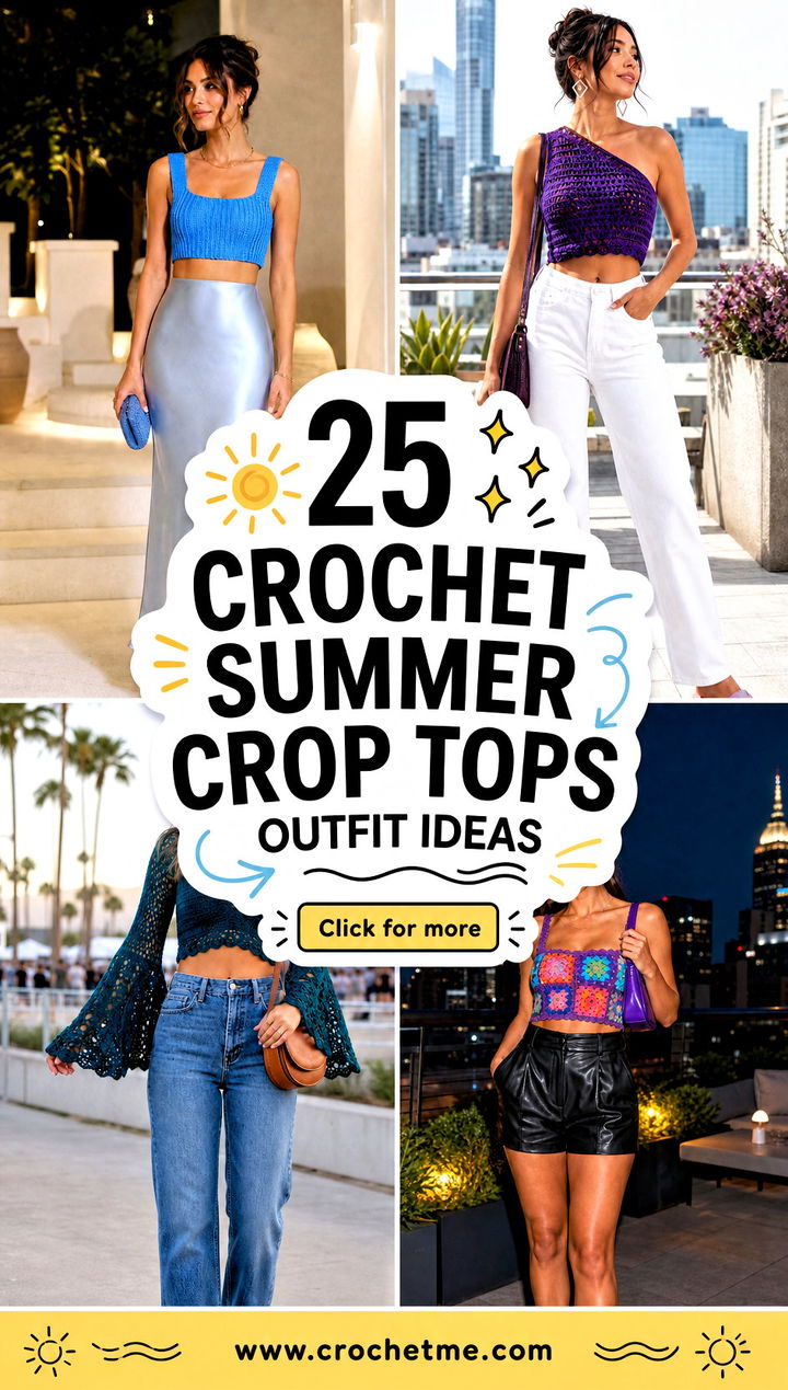 25 Crochet Summer Crop Tops outfit ideas - 25 Crochet Summer Crop Tops outfit ideas
