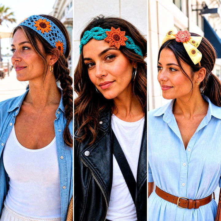 25 Crochet Sunflower Headband Outfit Ideas for Sunny Style