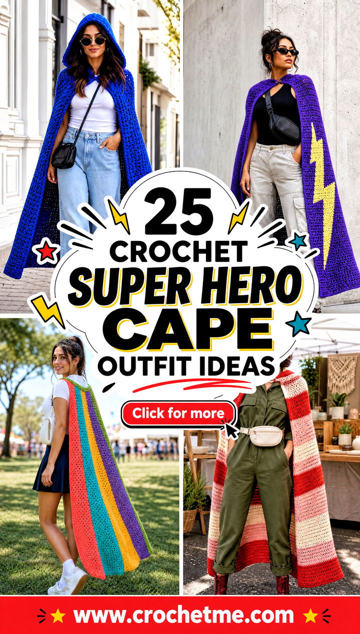 25 Crochet Super Hero Cape outfit ideas - 25 Crochet Super Hero Cape outfit ideas
