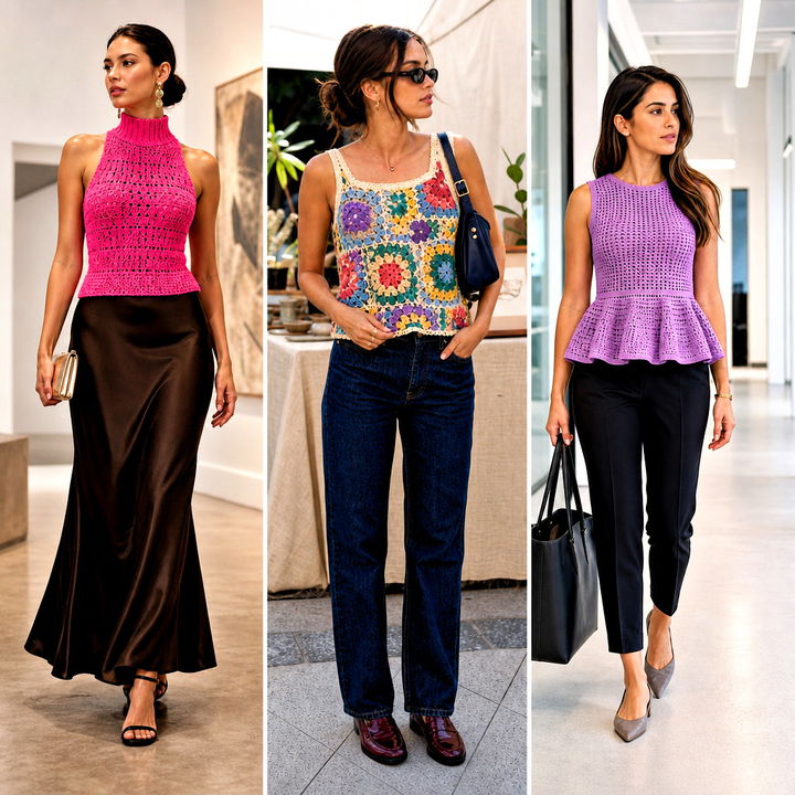 25 Crochet Sweater Tank Outfit Ideas for Chic Summer Days