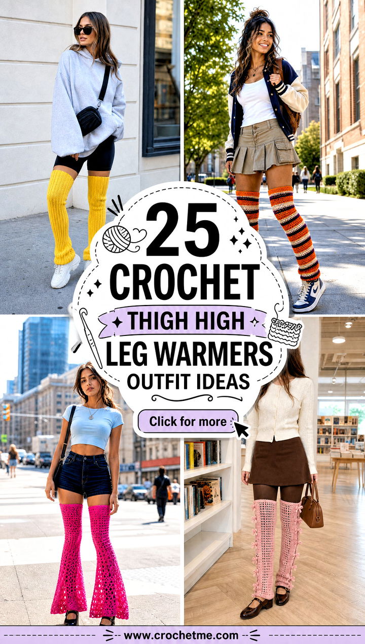 25 Crochet Thigh High Leg Warmers outfit ideas - 25 Crochet Thigh High Leg Warmers outfit ideas