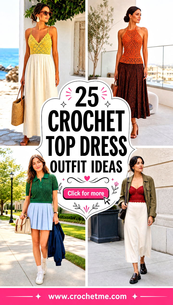 25 Crochet Top Dress outfit ideas - 25 Crochet Top Dress outfit ideas