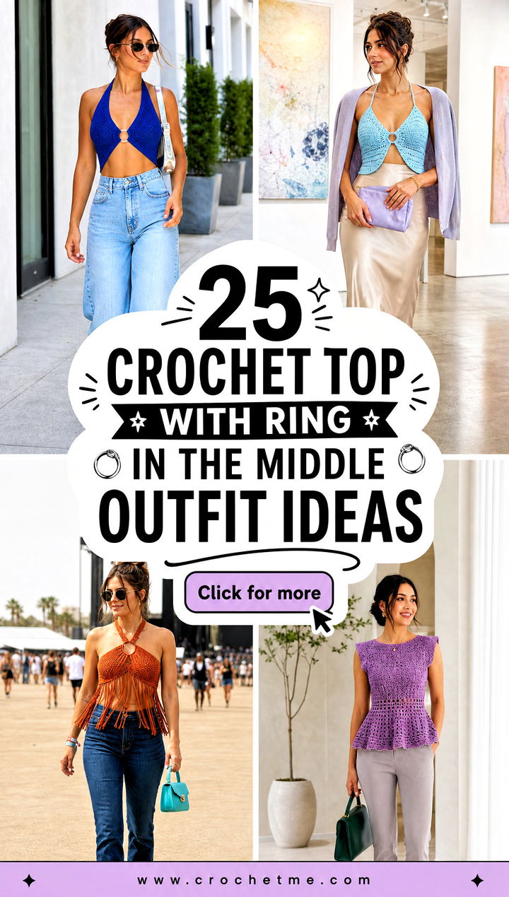 25 Crochet Top With Ring In The Middle outfit ideas - 25 Crochet Top With Ring In The Middle outfit ideas
