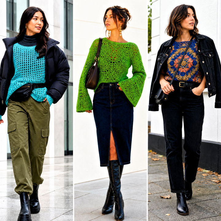 25 Crochet Tops For Fall Outfit Ideas: Cozy Layering Looks