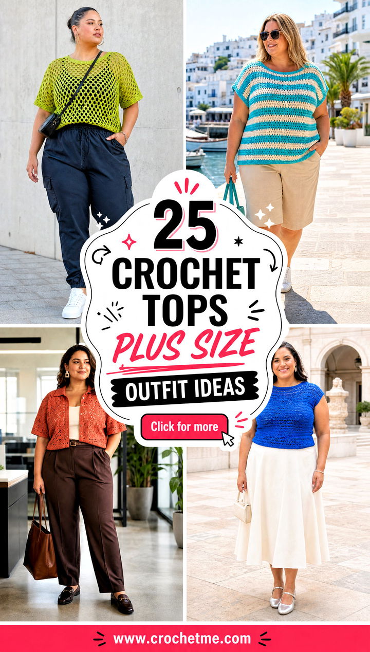 25 Crochet Tops Plus Size outfit ideas - 25 Crochet Tops Plus Size outfit ideas