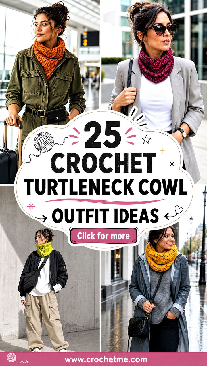25 Crochet Turtleneck Cowl outfit ideas - 25 Crochet Turtleneck Cowl outfit ideas
