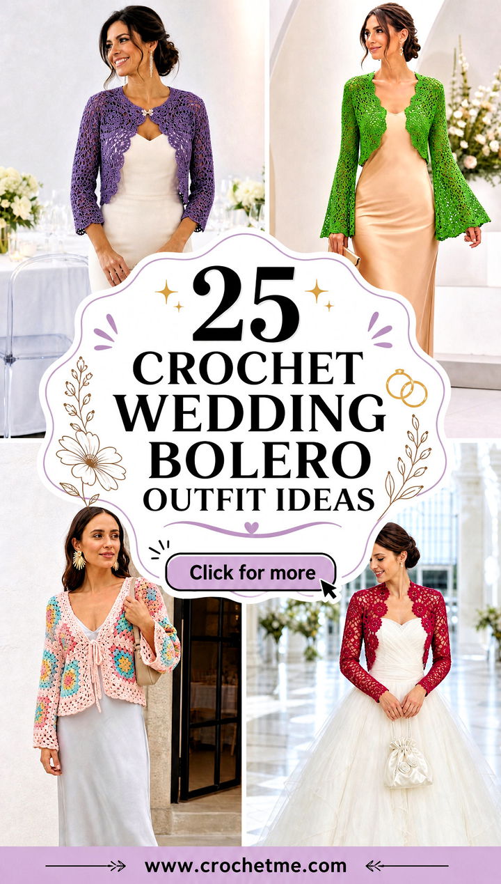 25 Crochet Wedding Bolero outfit ideas - 25 Crochet Wedding Bolero outfit ideas