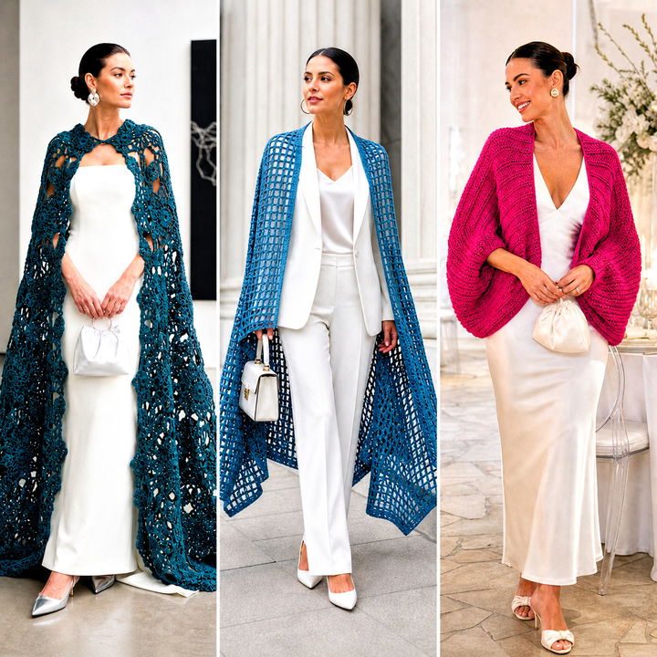 25 Crochet Wedding Cape Outfit Ideas for a Romantic Look