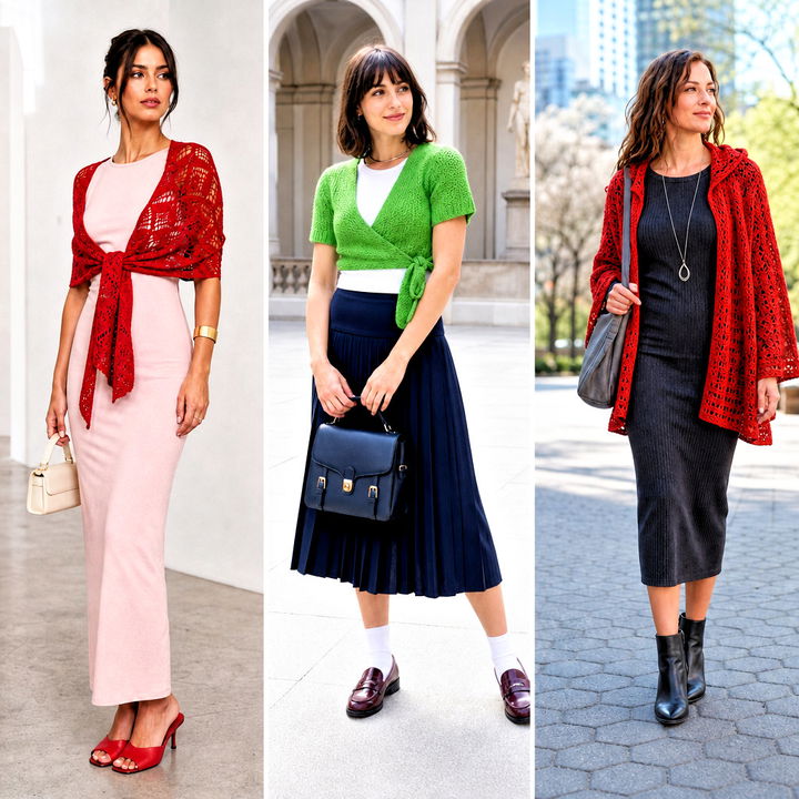 25 Crochet Wrap Around Shrug Outfit Ideas for Chic Layers