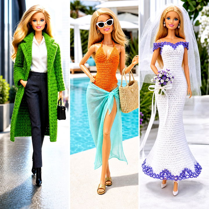 25 Crocheted Barbie Clothes and Outfit Ideas for Doll Fans