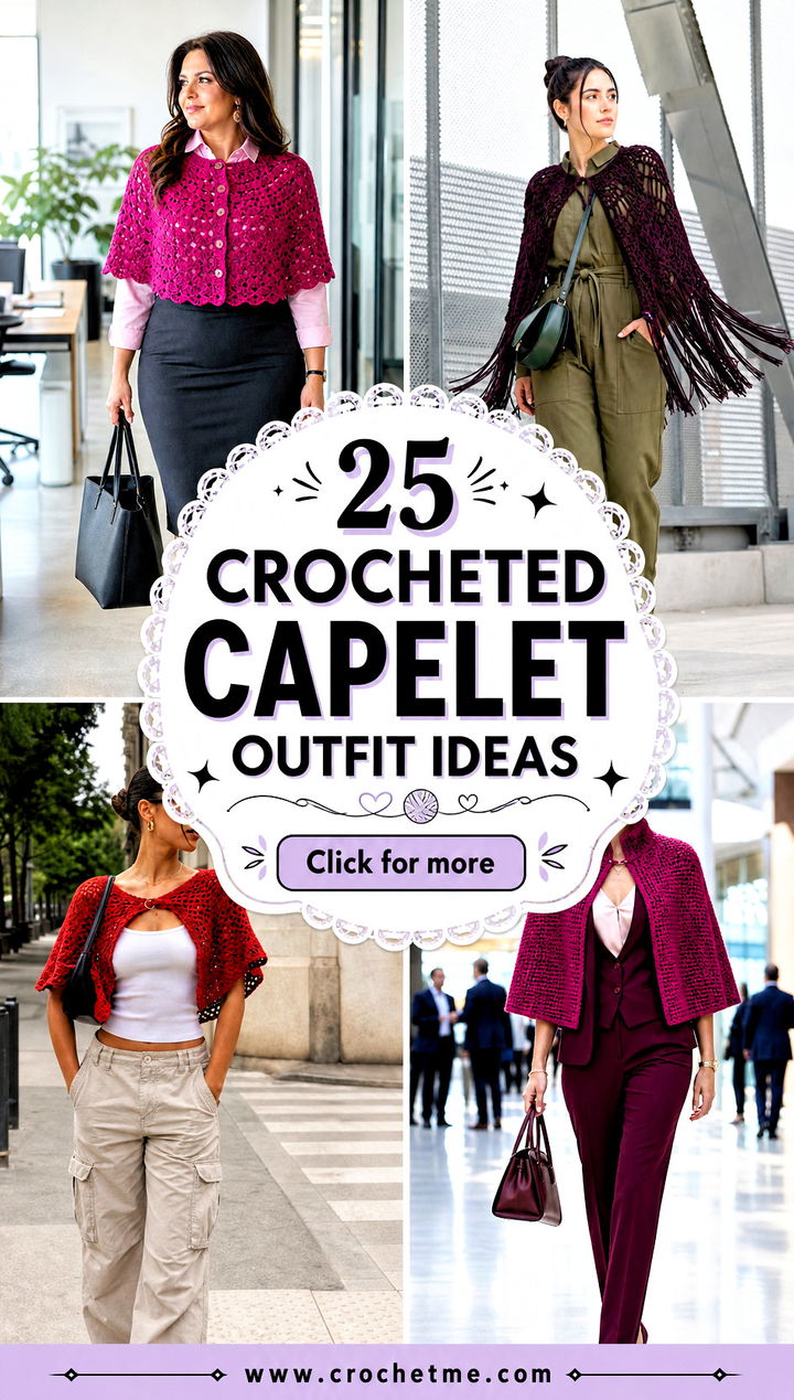 25 Crocheted Capelet outfit ideas - 25 Crocheted Capelet outfit ideas