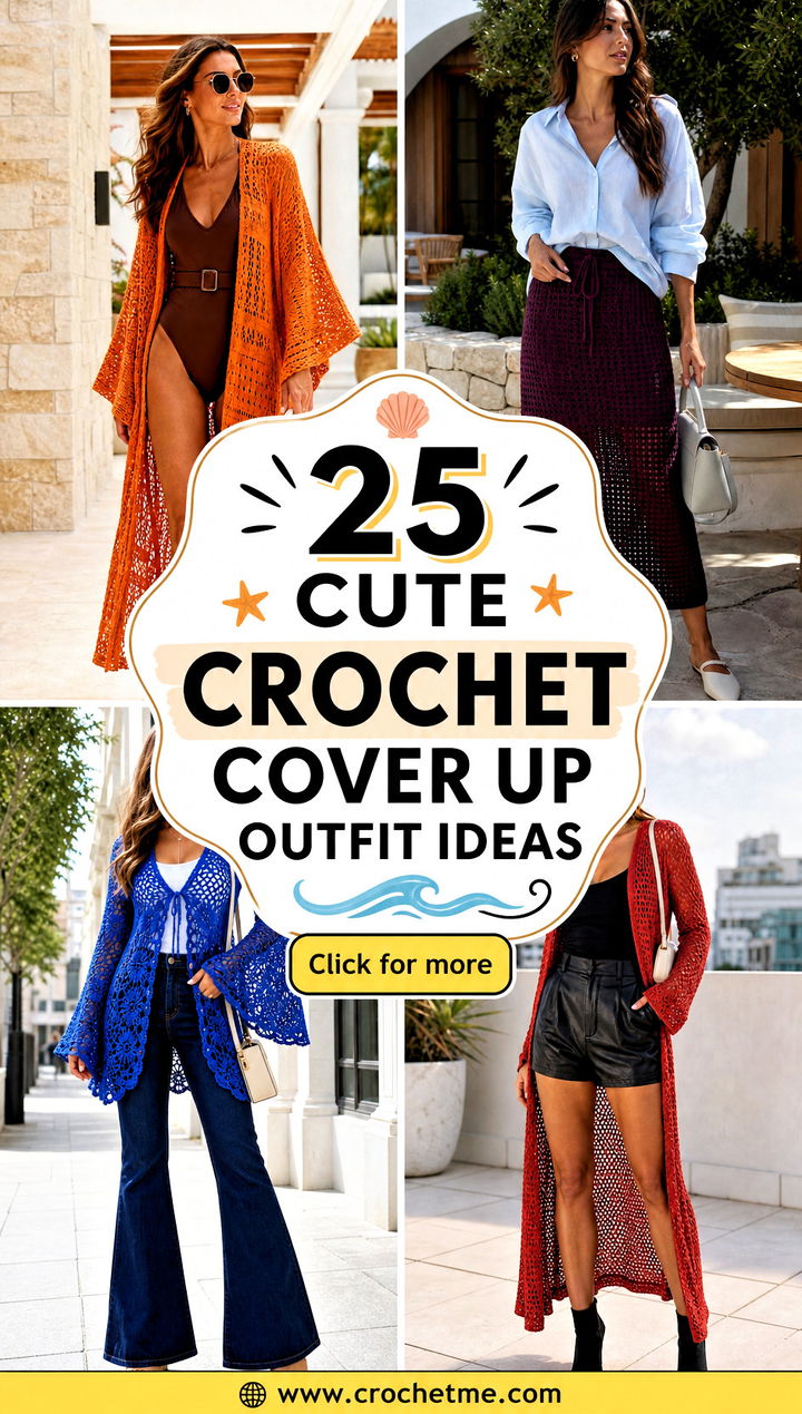 25 Cute Crochet Cover Up outfit ideas - 25 Cute Crochet Cover Up outfit ideas