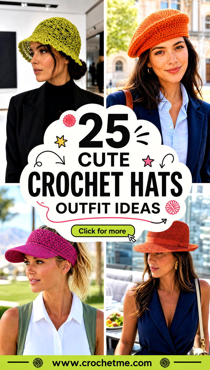 25 Cute Crochet Hats outfit ideas - 25 Cute Crochet Hats outfit ideas
