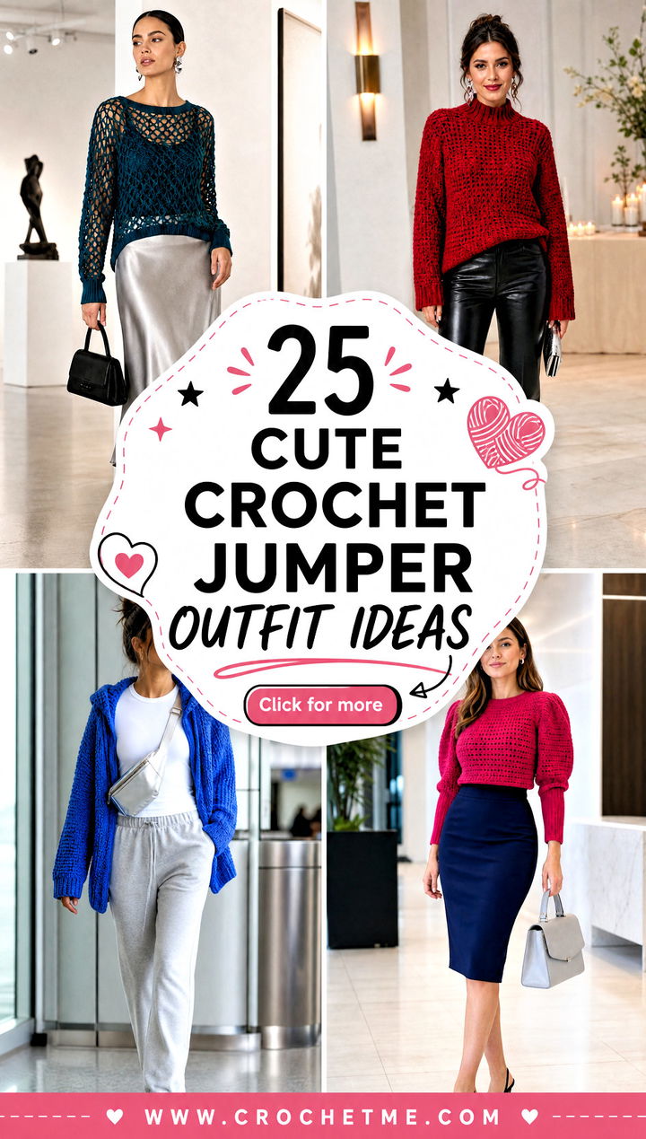 25 Cute Crochet Jumper outfit ideas - 25 Cute Crochet Jumper outfit ideas
