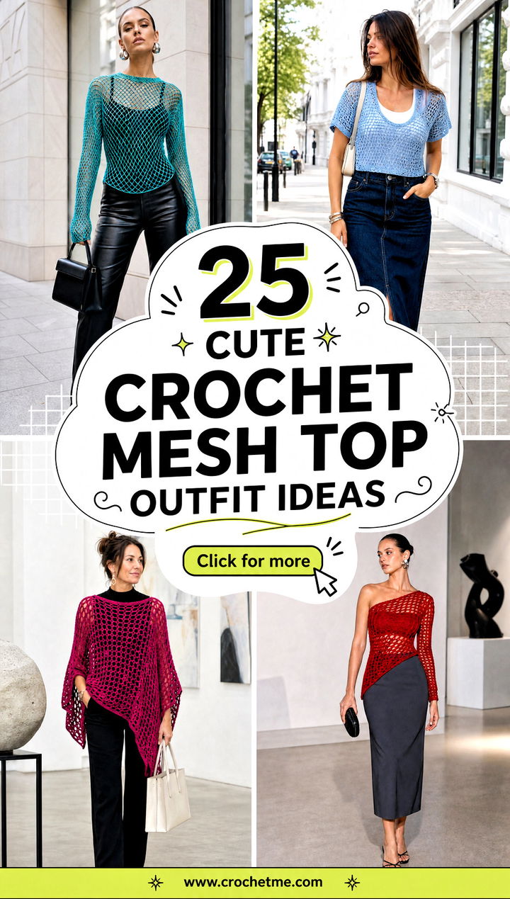 25 Cute Crochet Mesh Top outfit ideas - 25 Cute Crochet Mesh Top outfit ideas