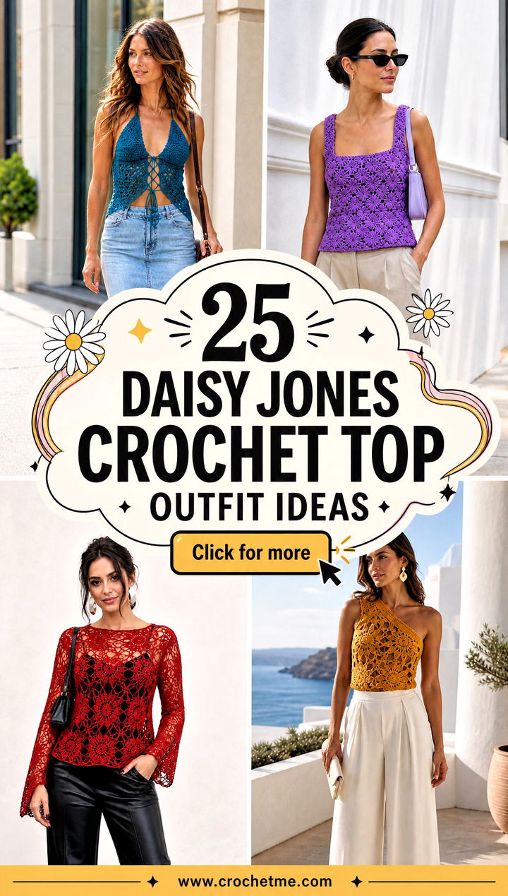 25 Daisy Jones Crochet Top outfit ideas - 25 Daisy Jones Crochet Top outfit ideas