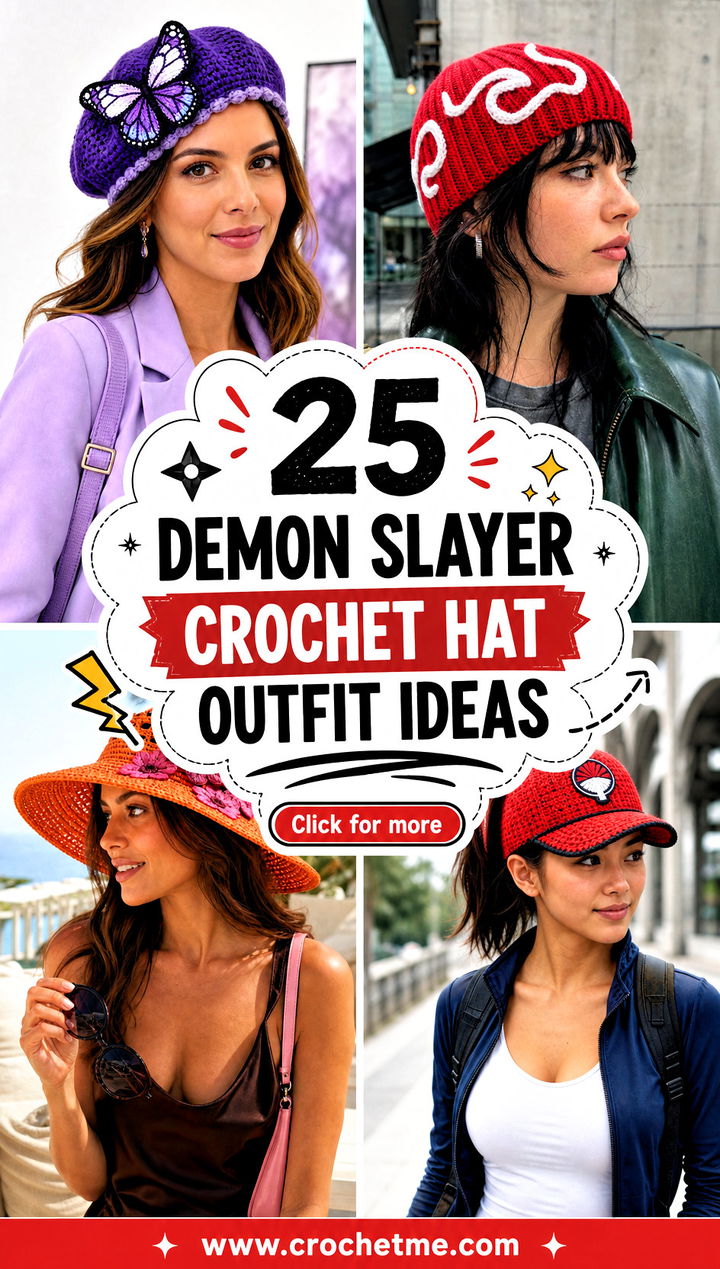 25 Demon Slayer Crochet Hat outfit ideas - 25 Demon Slayer Crochet Hat outfit ideas