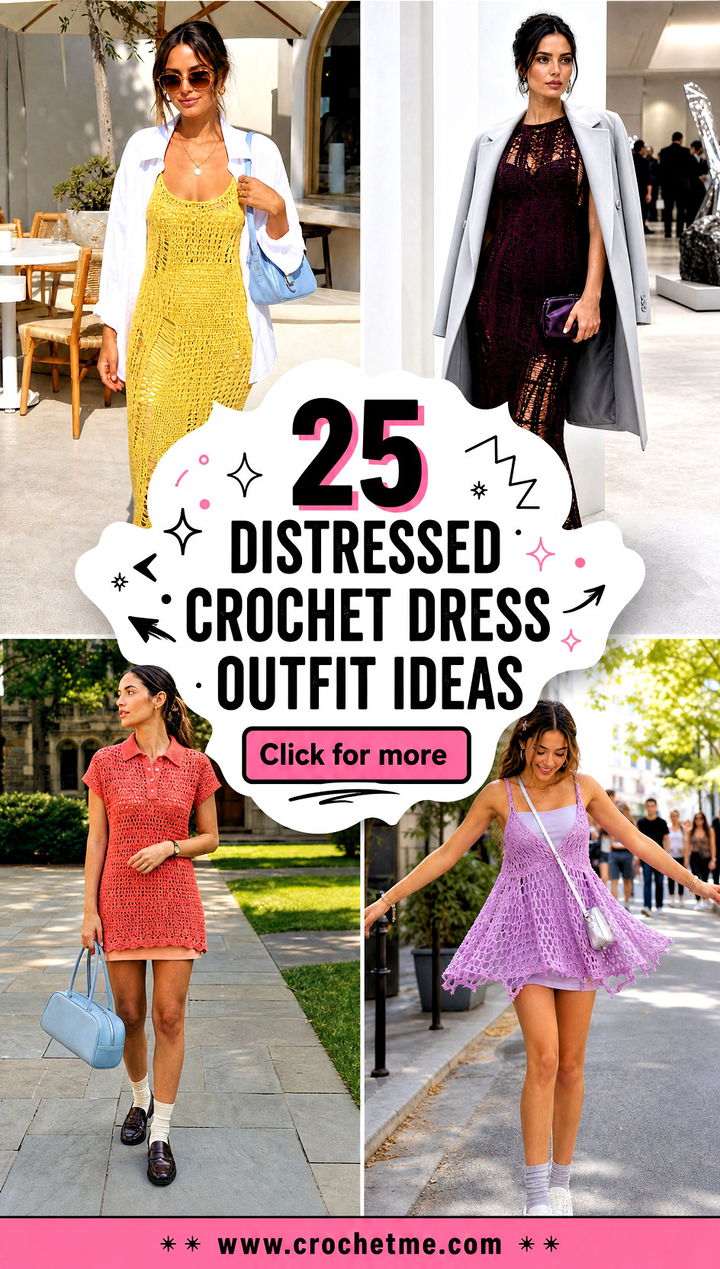 25 Distressed Crochet Dress outfit ideas - 25 Distressed Crochet Dress outfit ideas