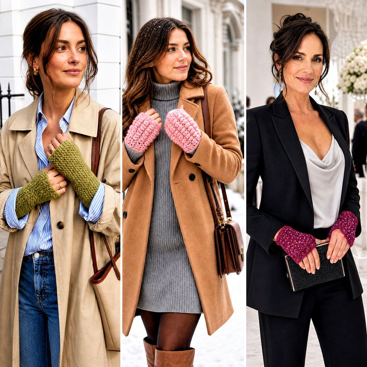 25 DIY Crochet Fingerless Gloves Outfit Ideas for Winter