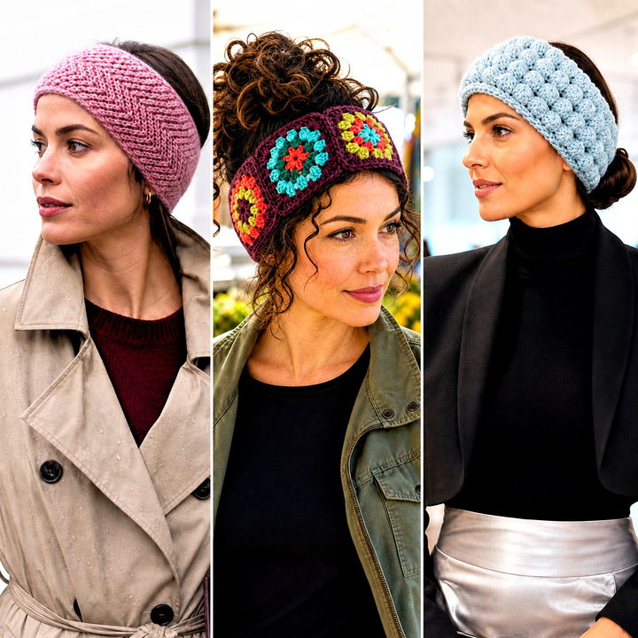 25 DIY Crochet Headband Ear Warmers Outfit Ideas for Winter