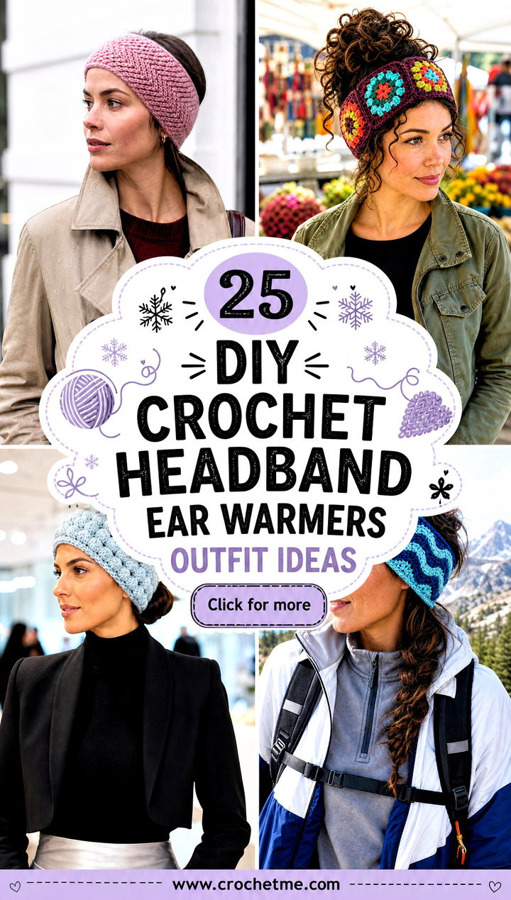 25 Diy Crochet Headband Ear Warmers outfit ideas - 25 Diy Crochet Headband Ear Warmers outfit ideas
