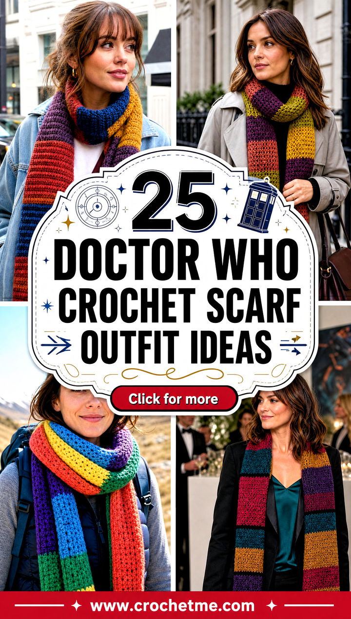 25 Doctor Who Crochet Scarf outfit ideas - 25 Doctor Who Crochet Scarf outfit ideas