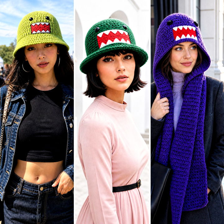25 Domo Kun Crochet Hat Outfit Ideas for Playful Crochet Fans