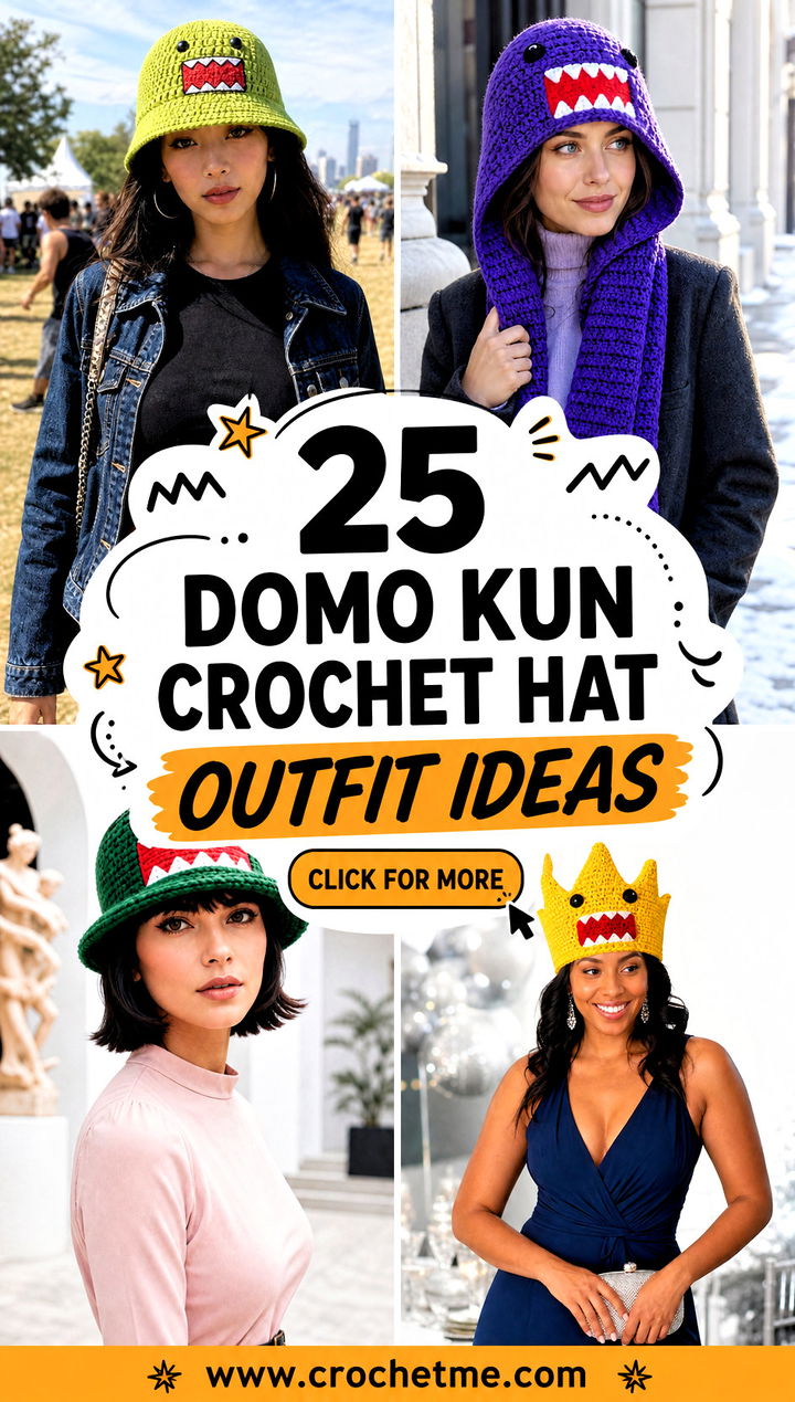 25 Domo Kun Crochet Hat outfit ideas - 25 Domo Kun Crochet Hat outfit ideas