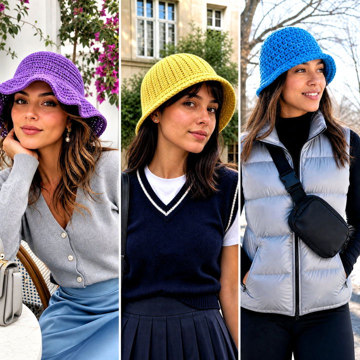 25 Double Crochet Bucket Hat Outfit Ideas for Sunny Days