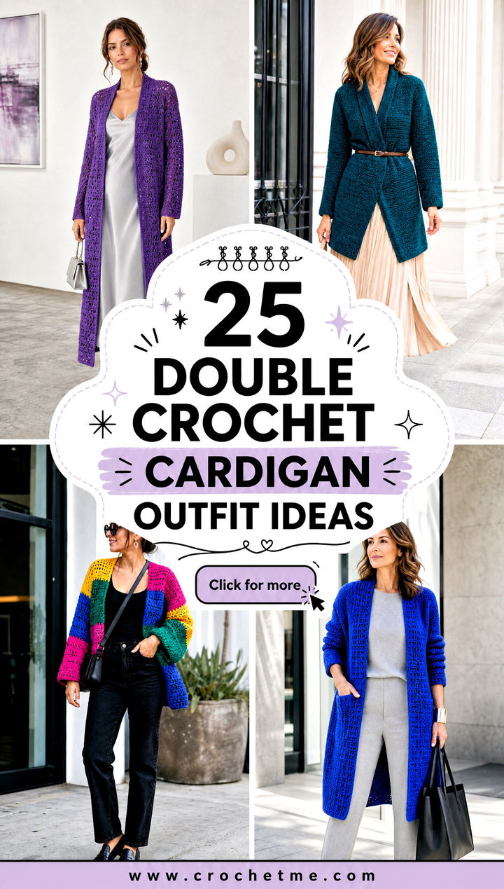 25 Double Crochet Cardigan outfit ideas - 25 Double Crochet Cardigan outfit ideas